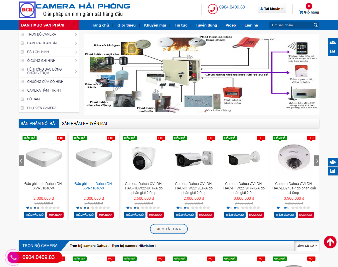  Thiết kế Web Camera Hải Phòng - Viễn thông BCK 