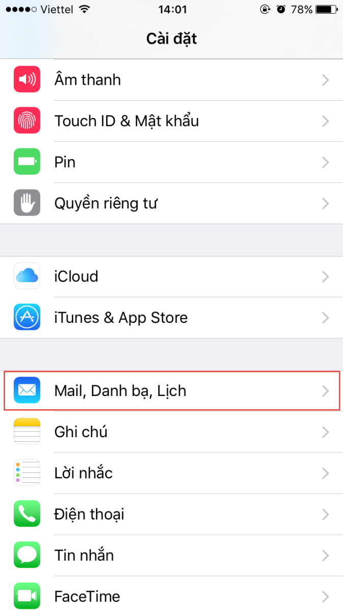 Hướng dẫn cài đặt mail công ty trên iPhone/iPad (iOS)