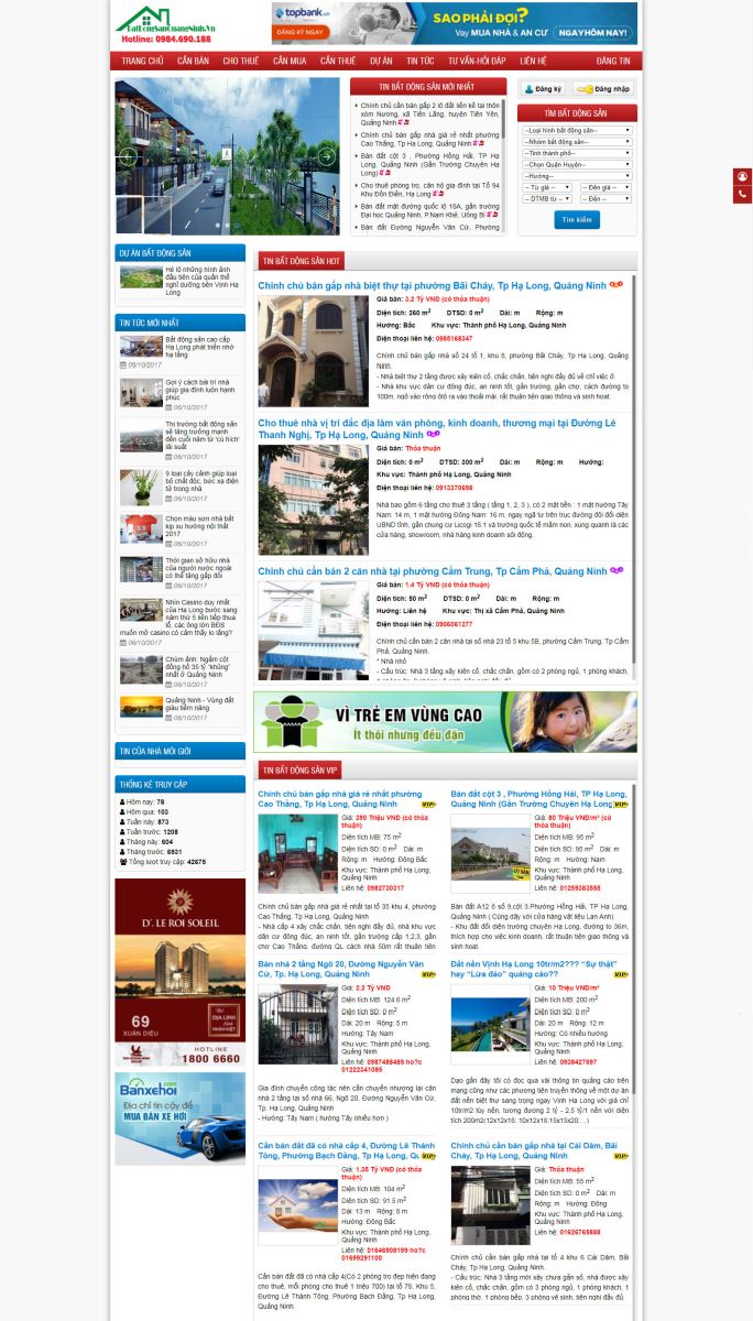 website công ty bất độn sản mr Thanh Quảng Ninh