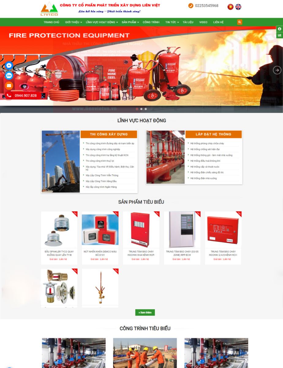 Thiết kế website Công ty Xây Dựng Liên Việt