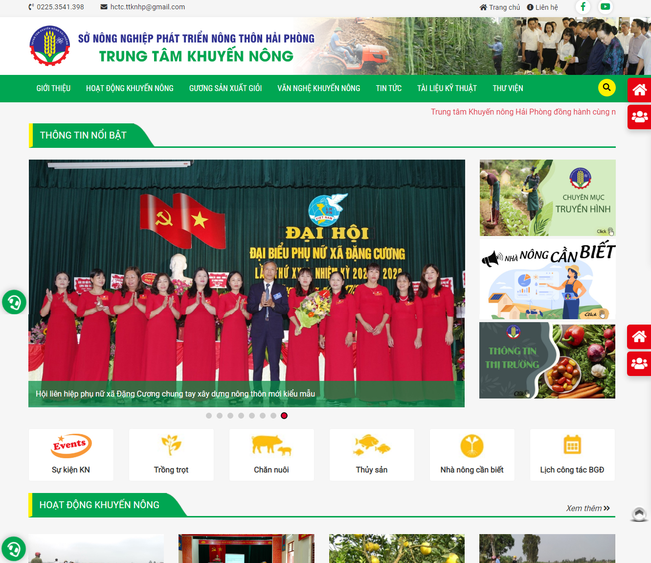 Thiết kế website Trung Tâm Khuyến Nông Hải Phòng