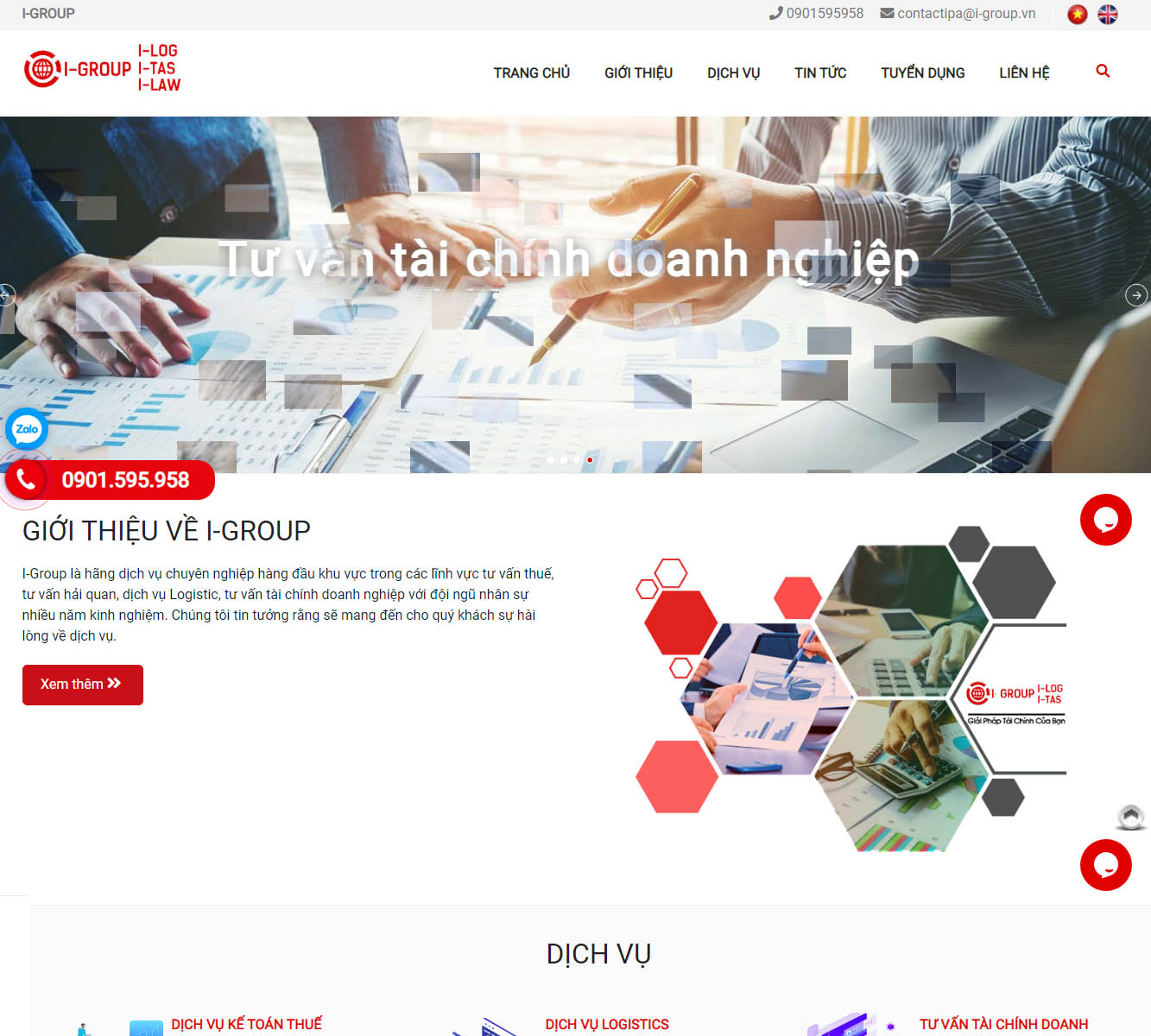 Thiết kế website I-GROUP