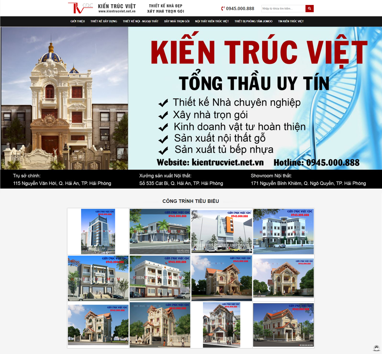 Thiết kế web Kiến Trúc Việt