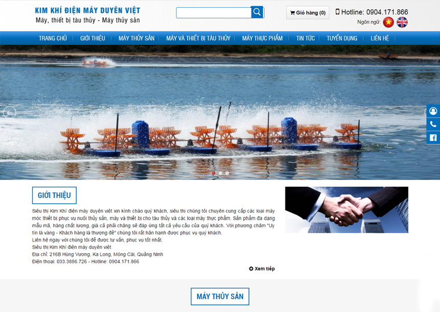 Thiết kế web Siêu Thị Điện Máy Duyên Việt