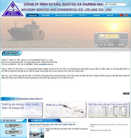 Thiết kế web Công Ty TNHH Tư Vấn - Dịch Vụ Và Thương Mại (ASC CO., LTD)