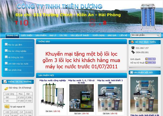 Thiết kế web Công Ty TNHH Thiên Dương
