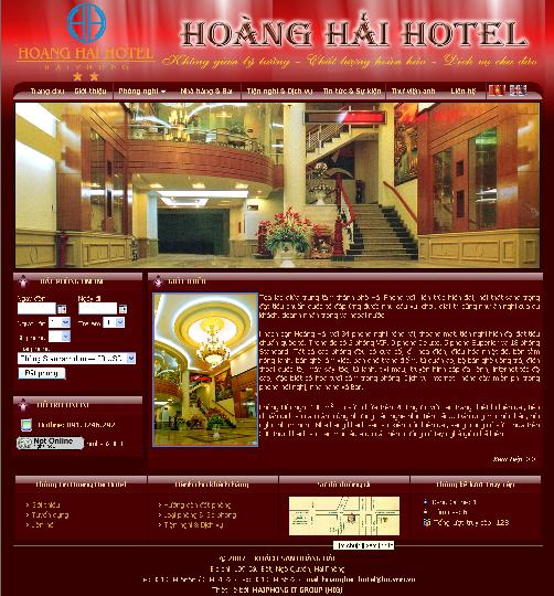 Thiết kế web Hoàng Hải Hotel
