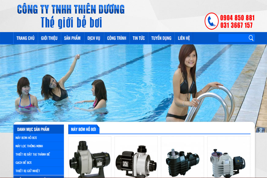 Thiết kế web Thế Giới Bể Bơi