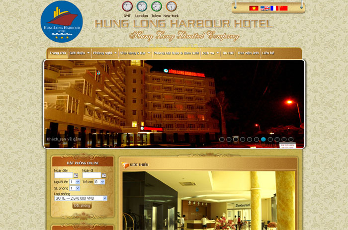 Thiết kế web Khách sạn Hùng Long Harbour