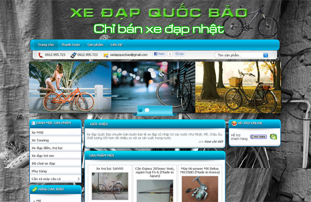 Thiết kế web Shop xe đạp Quốc Bảo