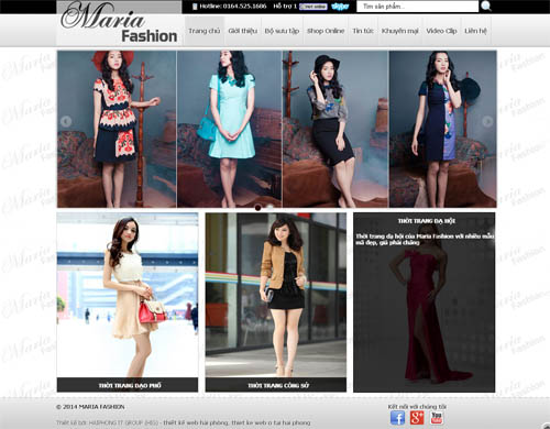 Thiết kế web Thời trang Maria Fashion
