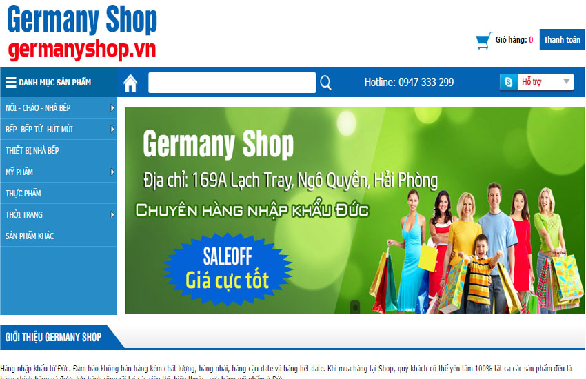 Thiết kế web Germany Shop