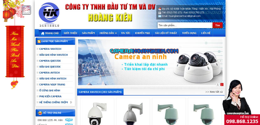 Thiết kế website Công ty Camera Hoàng Kiên