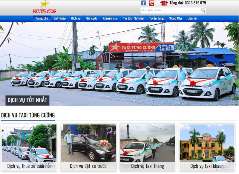 Thiết kế web Dịch vụ Taxi Tùng Cường