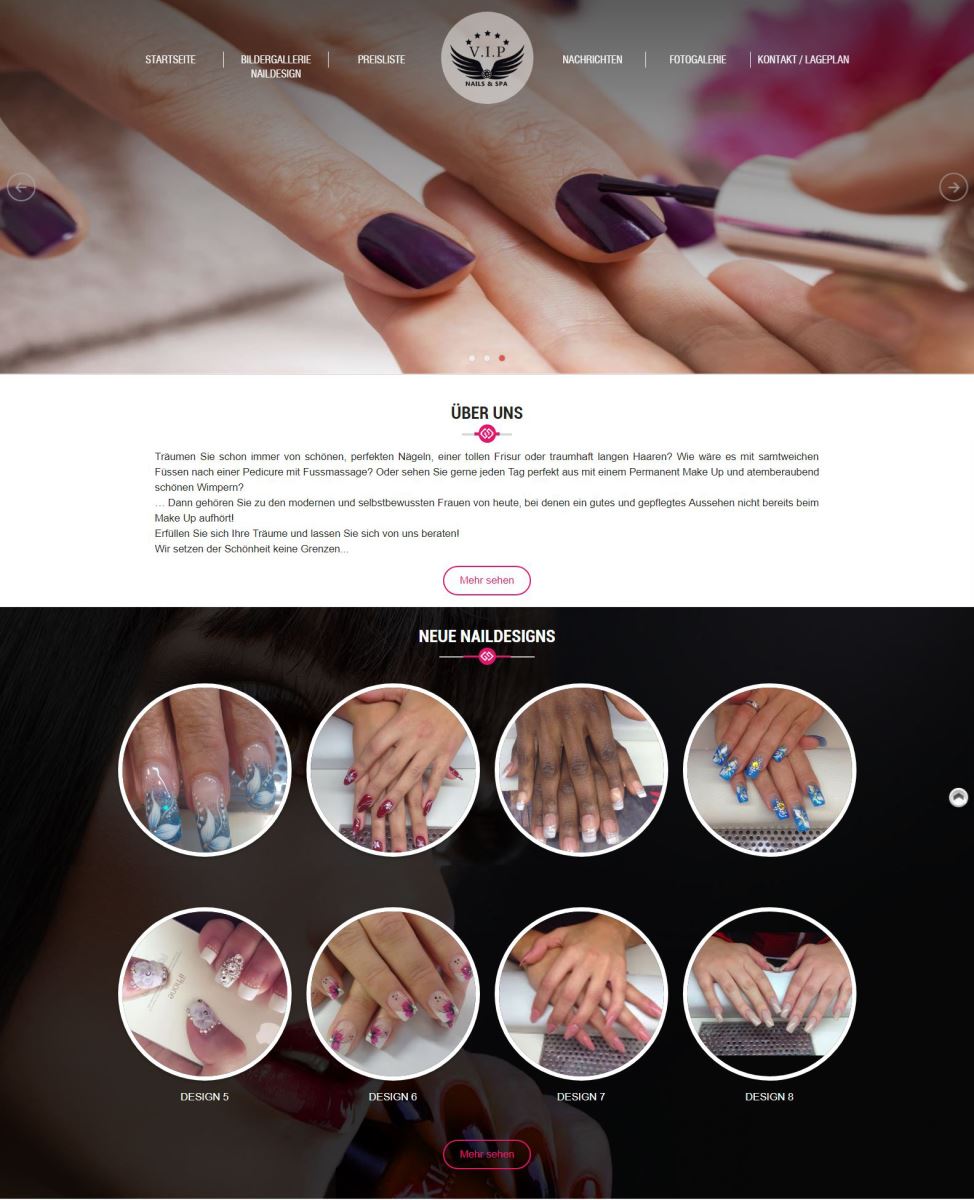 Thiết kế website Vip Nails - Ảnh 1