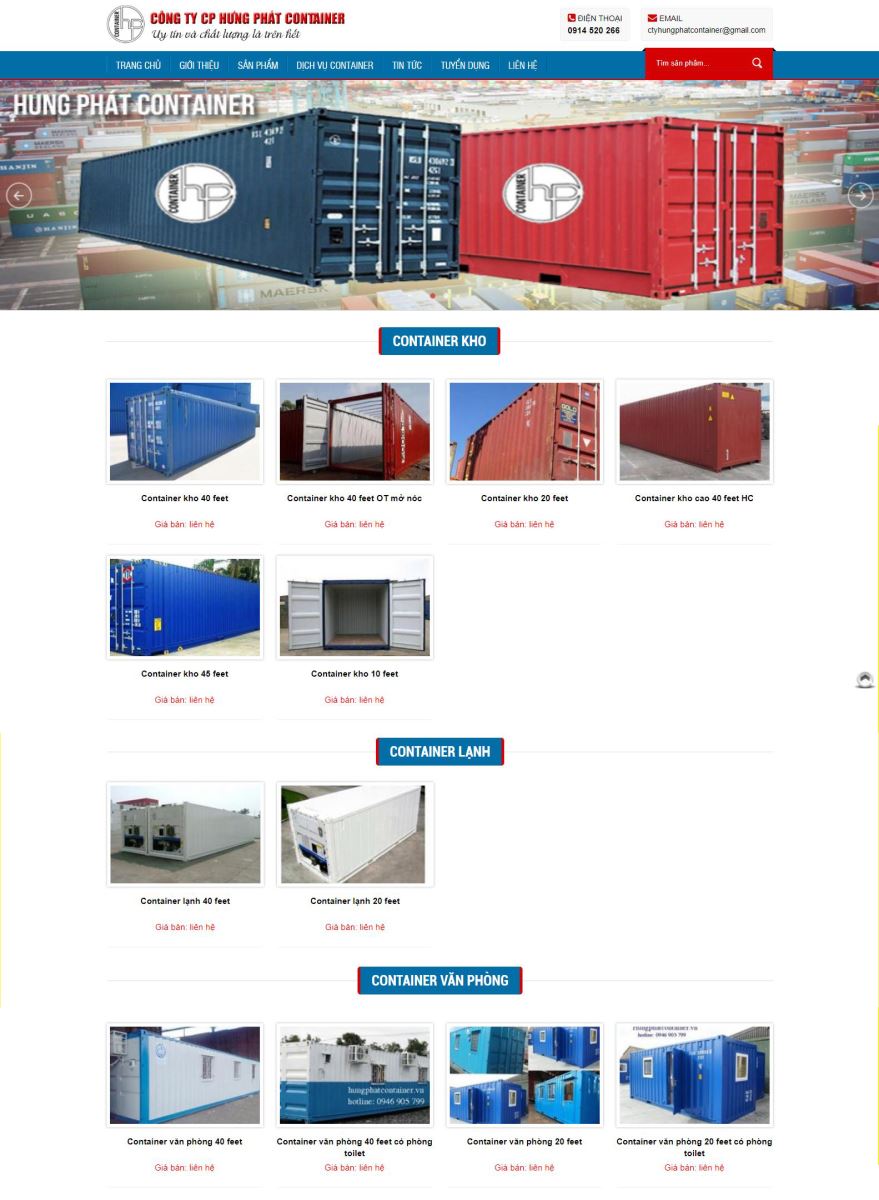 Thiết kế web Hưng Phát Container Hà Nội - Ảnh 1