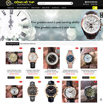 Thiết kế web Shop Đồng Hồ THP